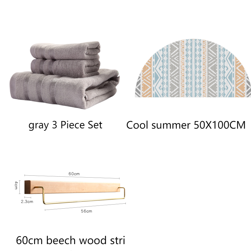 Bamboo Towel Set - Antibacterial And Hypoallergenic
